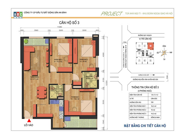 Thiết kế căn 07 và 03 tại chung cư An Bình Complex - N02T1 Ngoại Giao Đoàn