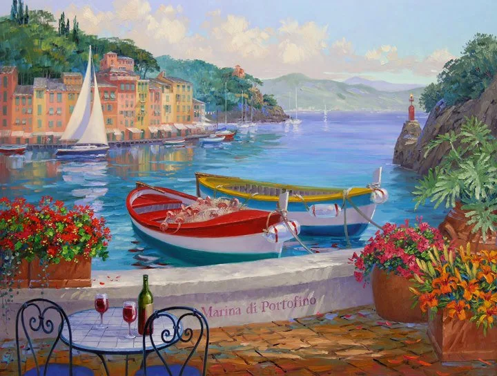 Mikki Senkarik 1954 | American Plein-air painter | A Touch of Greece 