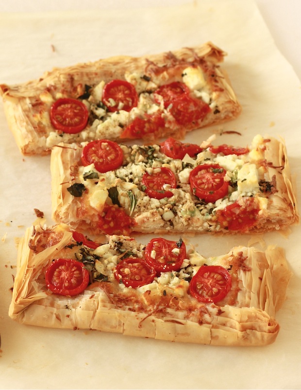 Flaky Tomato & Cheese Tart by SeasonWithSpice.com