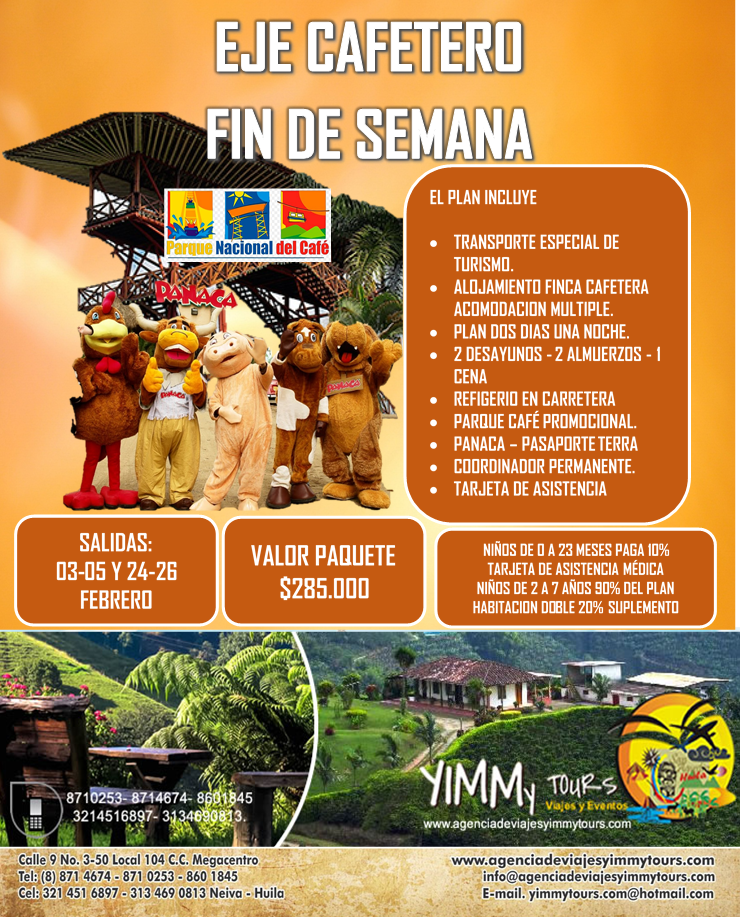 Turismo en el huila Agencia de viajes Paquetes turísticos Eje Cafetero todo Incluido Turismo en el huila Agencia de viajes Paquetes turísticos Eje Cafetero todo Incluido