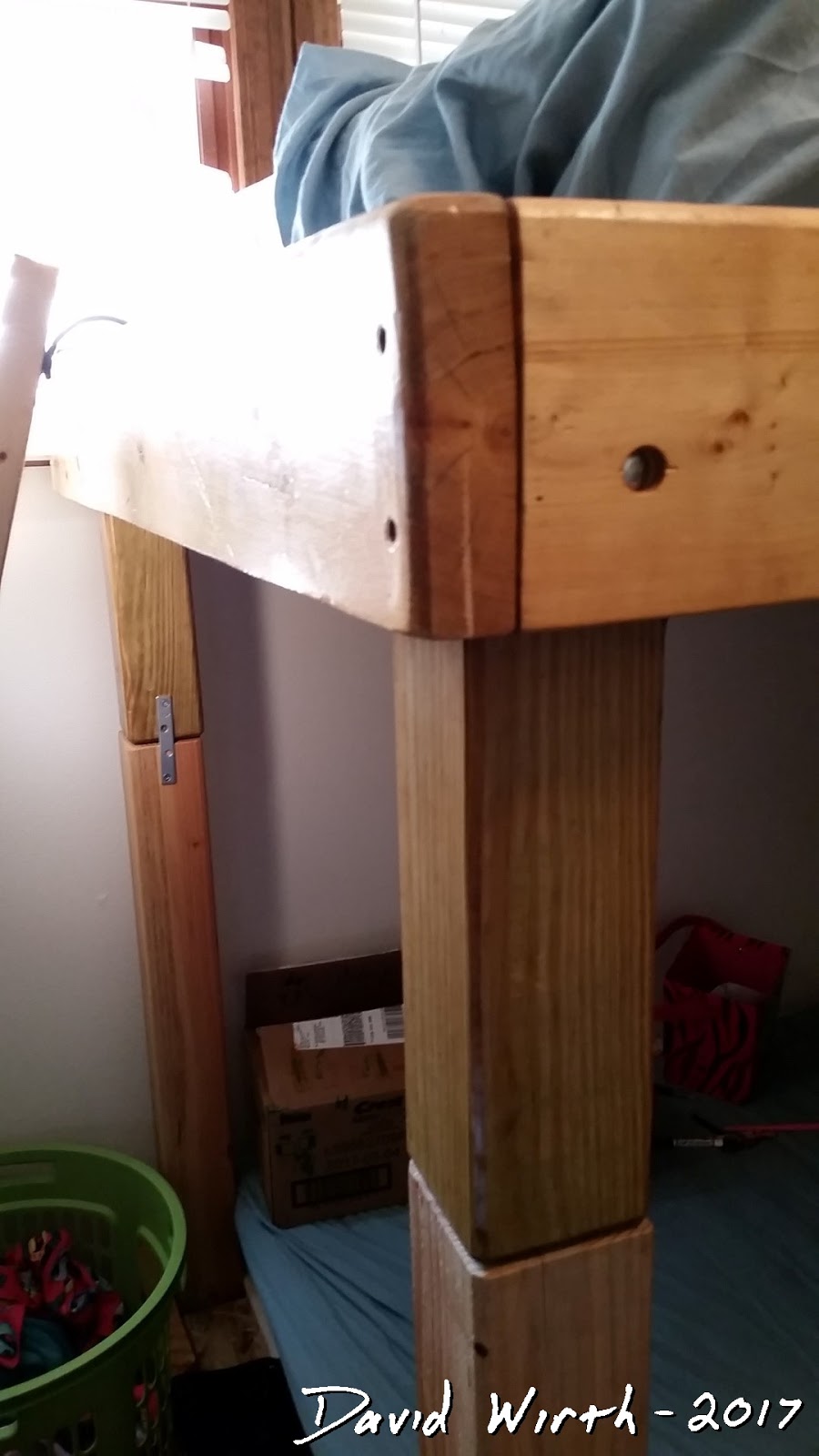 Build Bunkbed From Bed Frames I Used A Jigsaw To Cut Out Notches For The New 4x4 Legs Extend Through Old As Templates And Drilled Holes In Posts