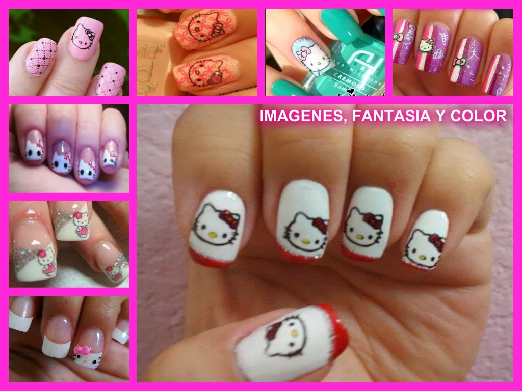 Imagenes, fantasia y color: LINDOS DISEÑOS PARA TUS UÑAS DE HELLO KITTY
