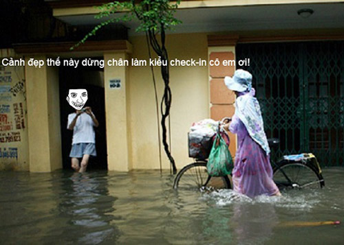 Ảnh chế hài hước: Hà Lội ngập lụt