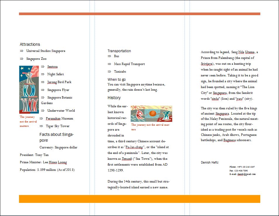Grade 8 Term 1 Travel Brochure