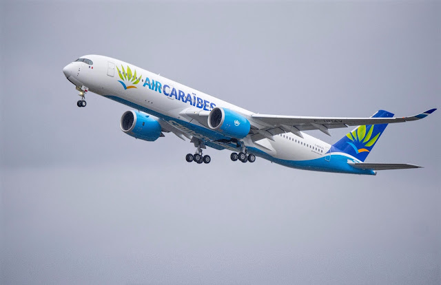 Air Caraibes A350-900 Climbing