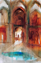 shadow touching each were watercolor