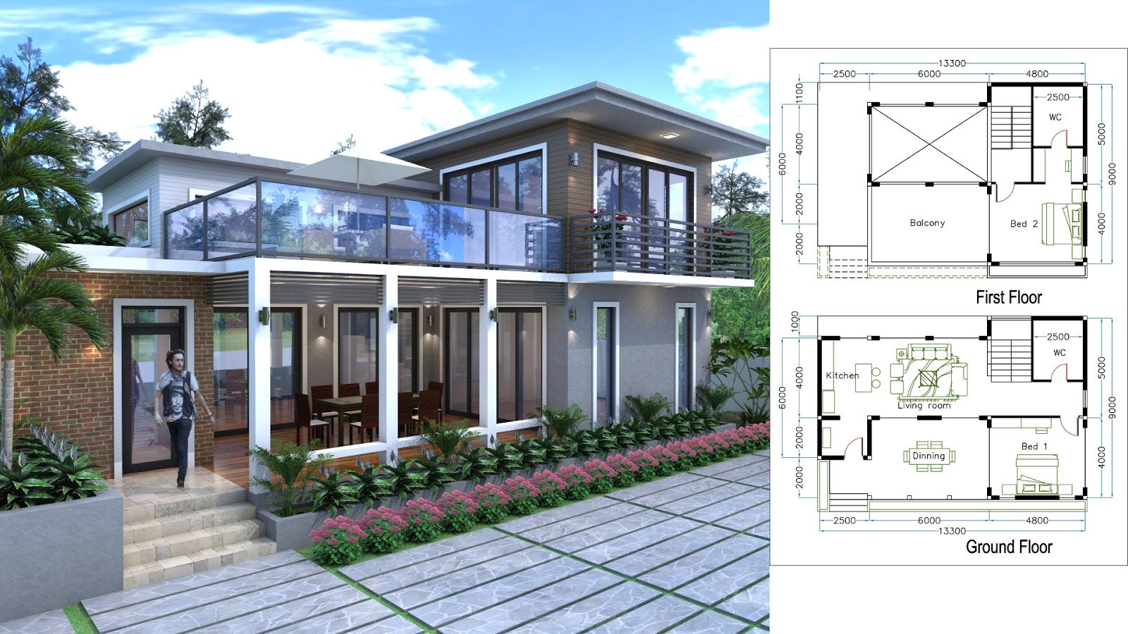 Sketchup House Design 6 - Sketchup House Exterior Design 4 Vray 3.4 ...