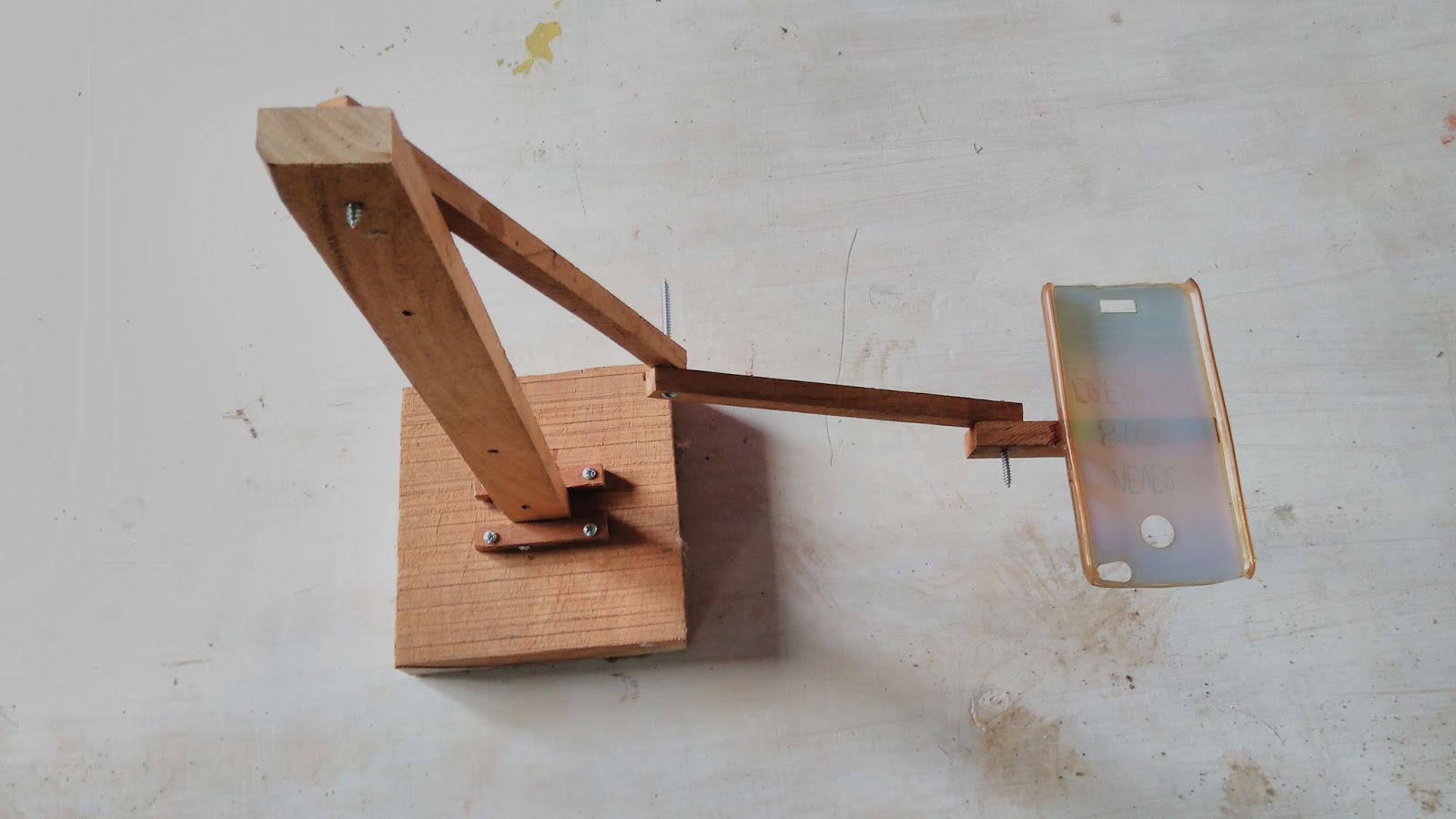 DIY wood stick mobile tripod making at home