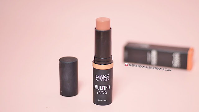 review Make Over Multi Fix Matte Blusher - 05 Heatshot | beauty blogger indonesia | ririeprams