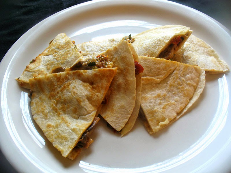 Mushroom and Goat Cheese Quesadillas with SunDried Tomatoes Lisa's