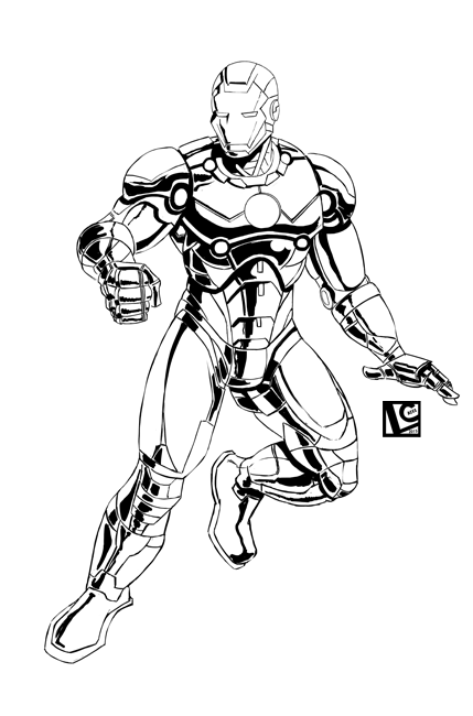 Lawrence Caces Sketch Blog: AVENGERS WEEK! Invincible Iron Man