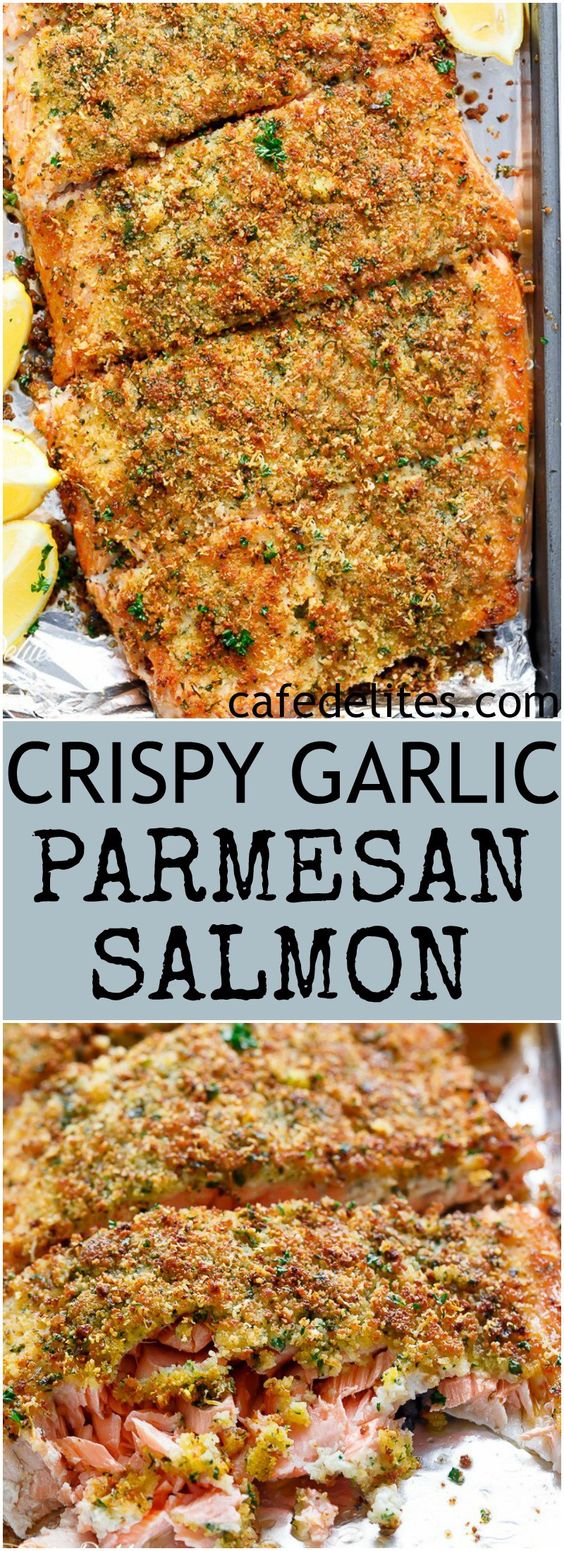 Crispy Garlic Parmesan Salmon
