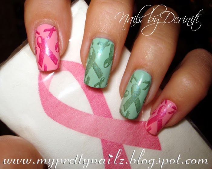 Cancer Ribbon Nail Art Designs for Beginners - wide 4