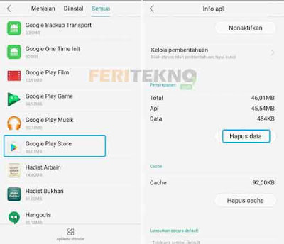 cara keluar akun playstore