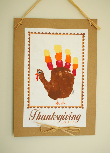 Serendipity Hollow: Hand-print Turkey, Thanksgiving Craft for Kids