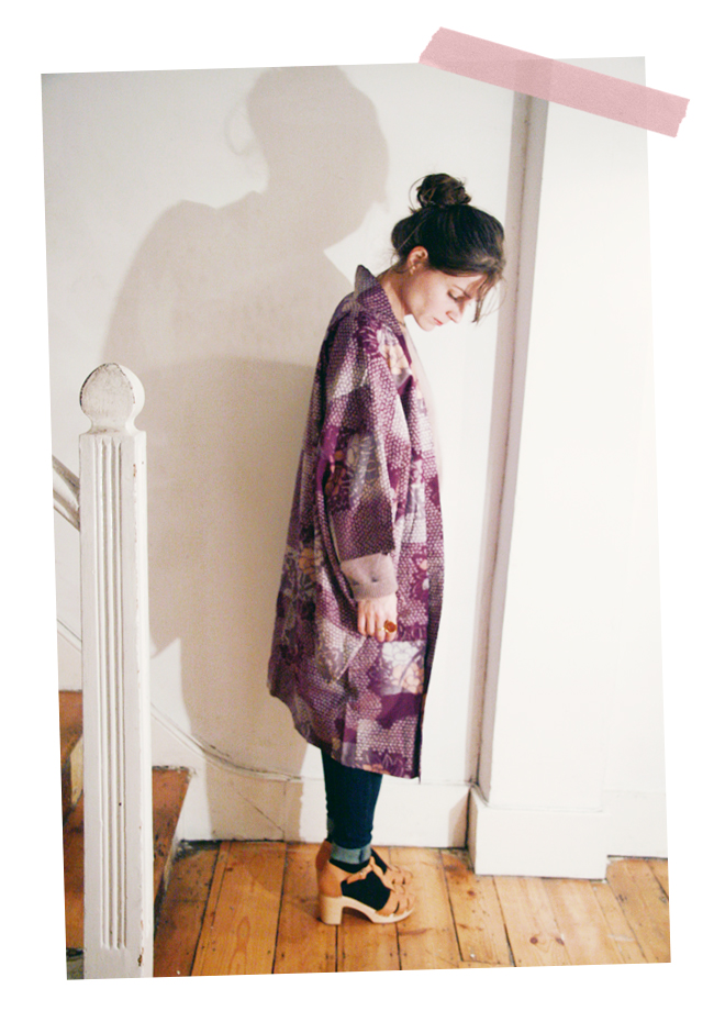 What I’m Wearing: Vintage Kimono, Zara Jeans & Swedish Hasbeens