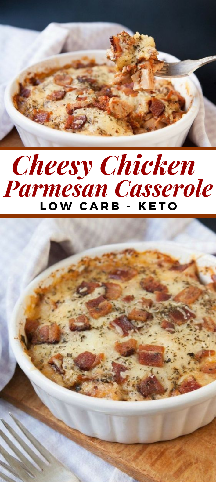 Keto Cheesy Chicken Parmesan Casserole