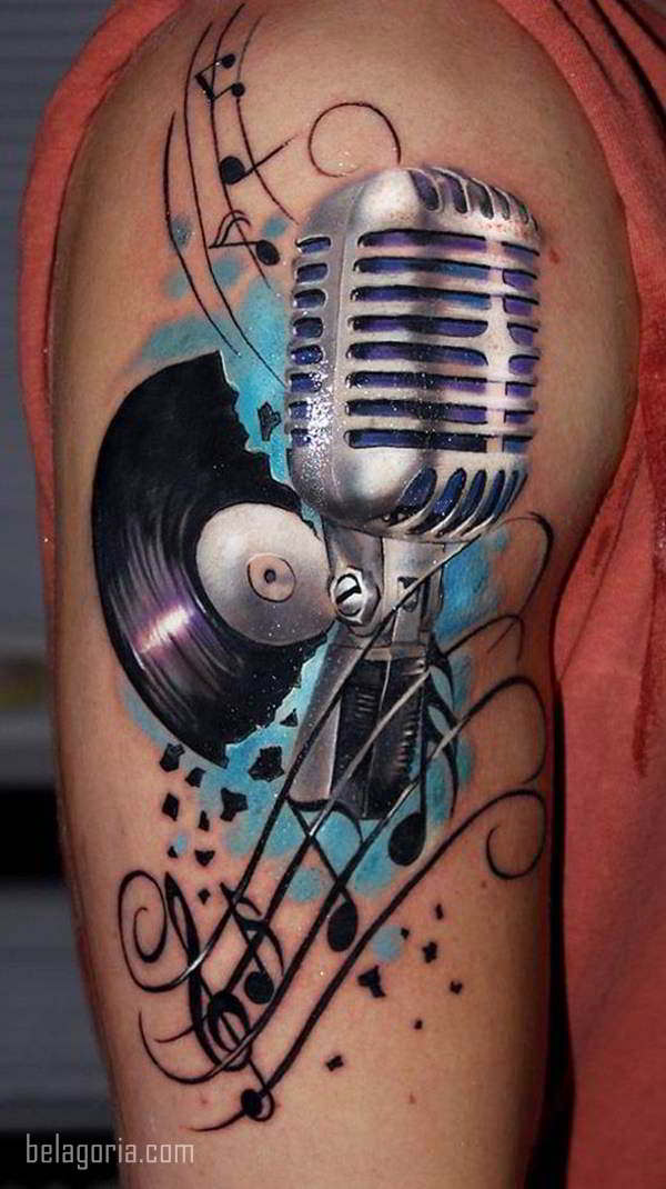 Vemos la foto de un Tatuaje musical
