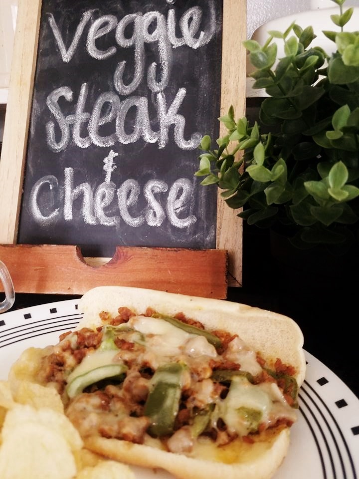 The Quaint Sanctuary { Simple Vegetarian Cheesesteak Sub Recipe }
