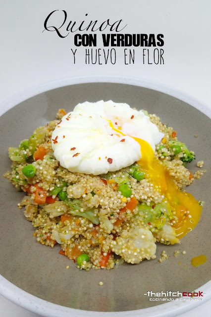 QUINOA CON VERDURAS Y HUEVO EN FLOR