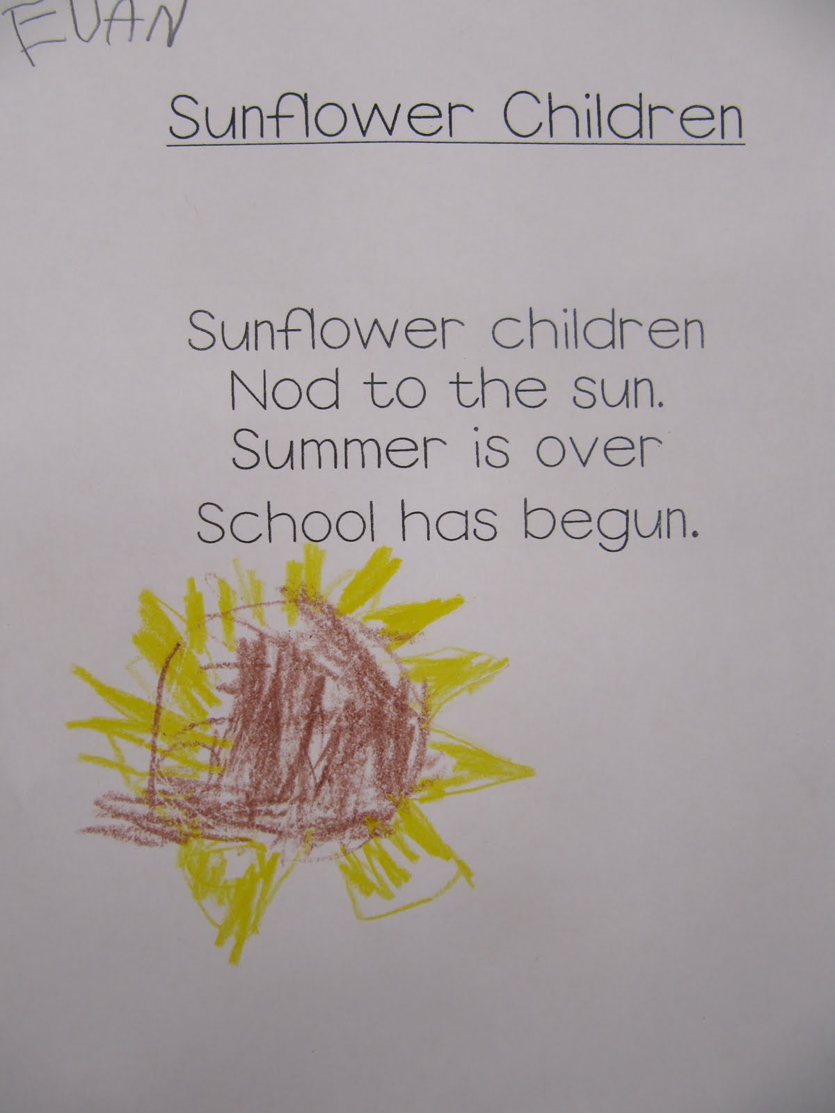 KC Kindergarten Times: Sunflower Children