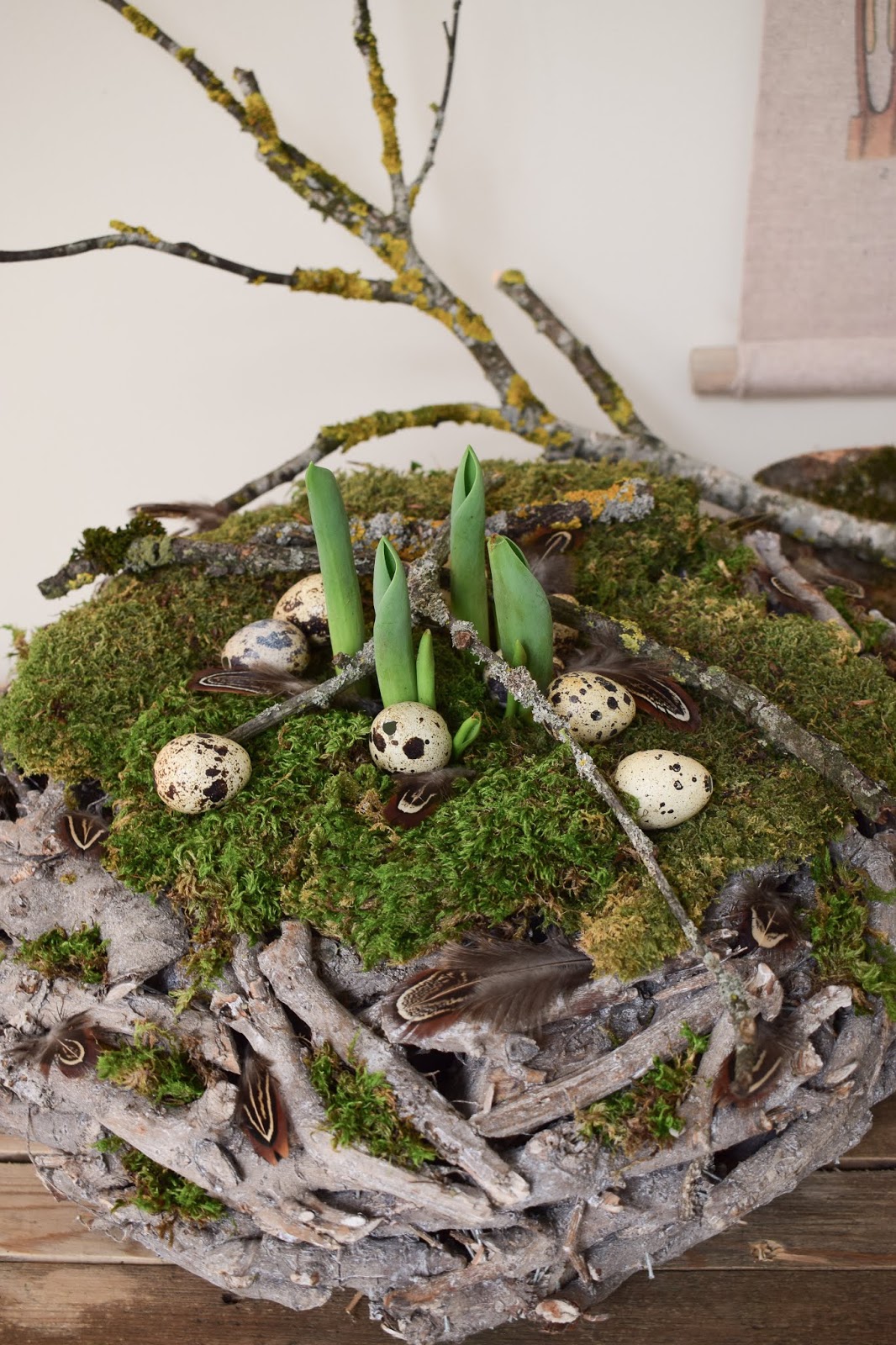 Noch Mehr Frühling Einfach Selber Machen Eclectic Hamilton Frühlingsdeko Basteln Mit Moos Wachteleier Und Holzkranz Deko Frühling Einfach Selber Machen Diy Ostern