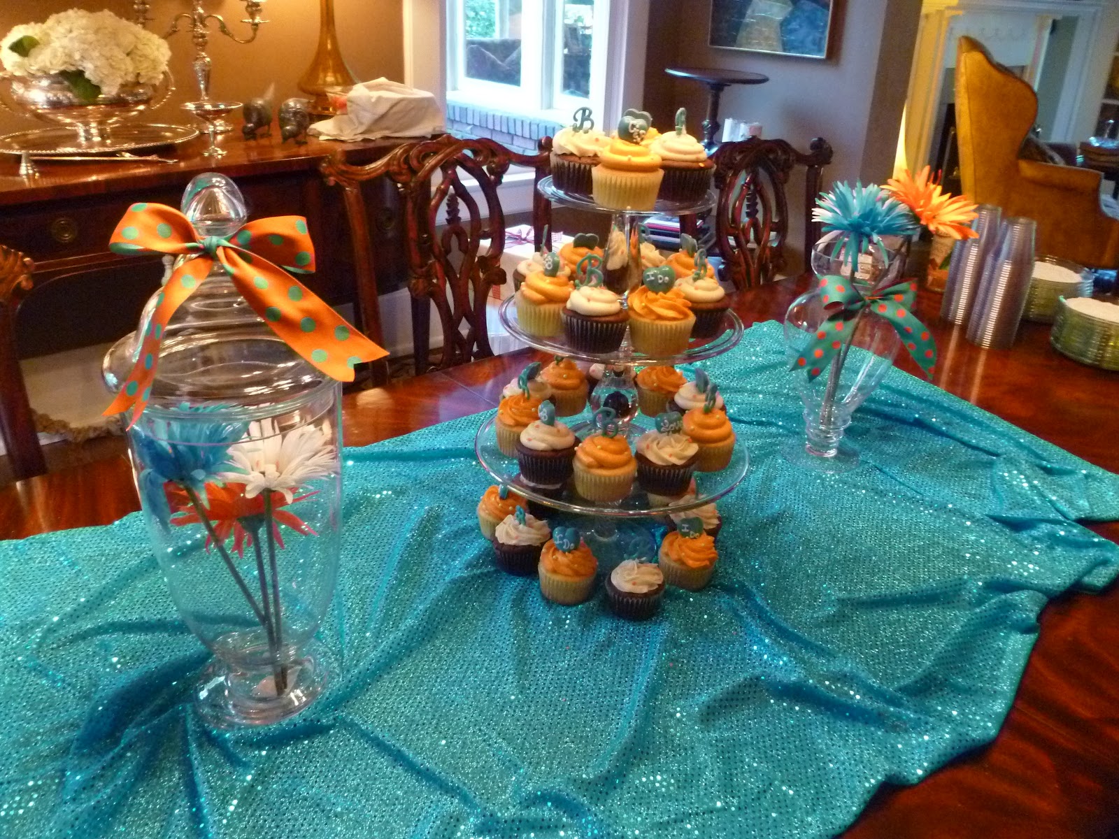 Indulge With Me Turquoise and Orange Bridal Shower