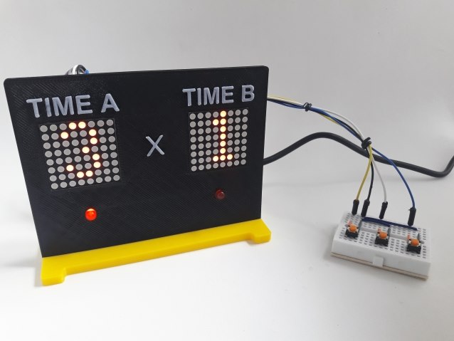 Placar eletrônico com Arduino e Max7219 Placar eletrônico com Arduino e Max7219