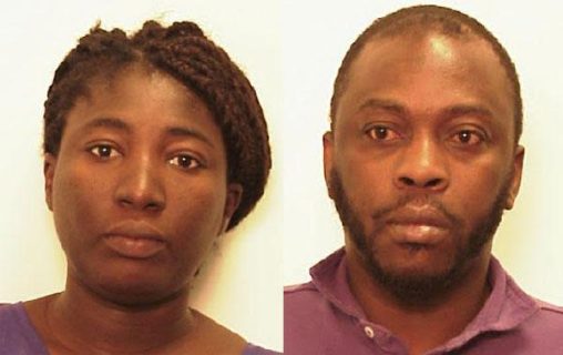 0 Photos: Nigerian couple arrested in the US after their 3-month old baby is found with fractured skulls, broken ribs, bruises