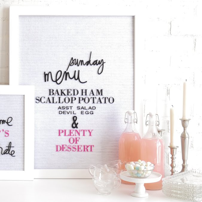 How to Decorate with Heidi Swapp Letterboard | Easter Table Decoration by Jamie Pate | @jamiepate