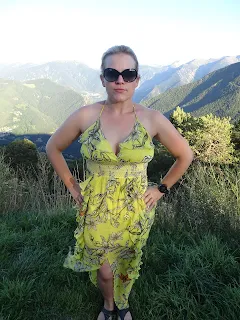 woman in summer yellow dress 
