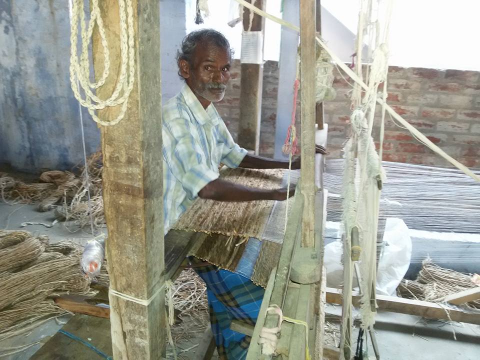 Eco Green Unit Banana fibre mat weaving