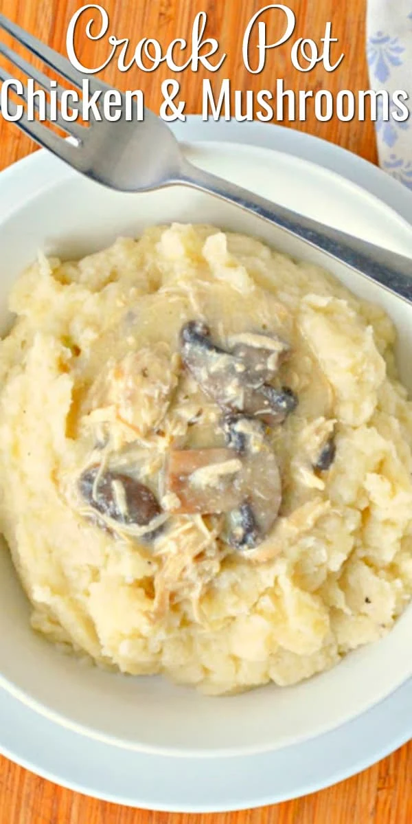 Crock Pot Chicken and Mushrooms Gravy is a super easy dinner recipe that will quickly become a family favorite from Serena Bakes Simply From Scratch.