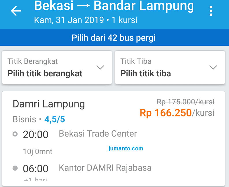 Tiket Damri Bekasi Lampung Bisa Dibeli Secara Online, Ini Harga Dan