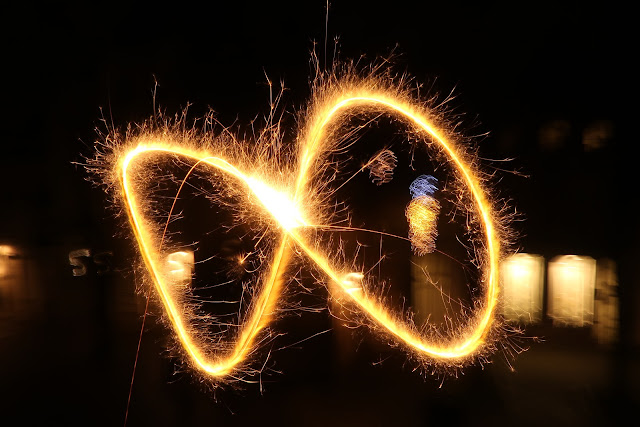 sparkler infinity sign