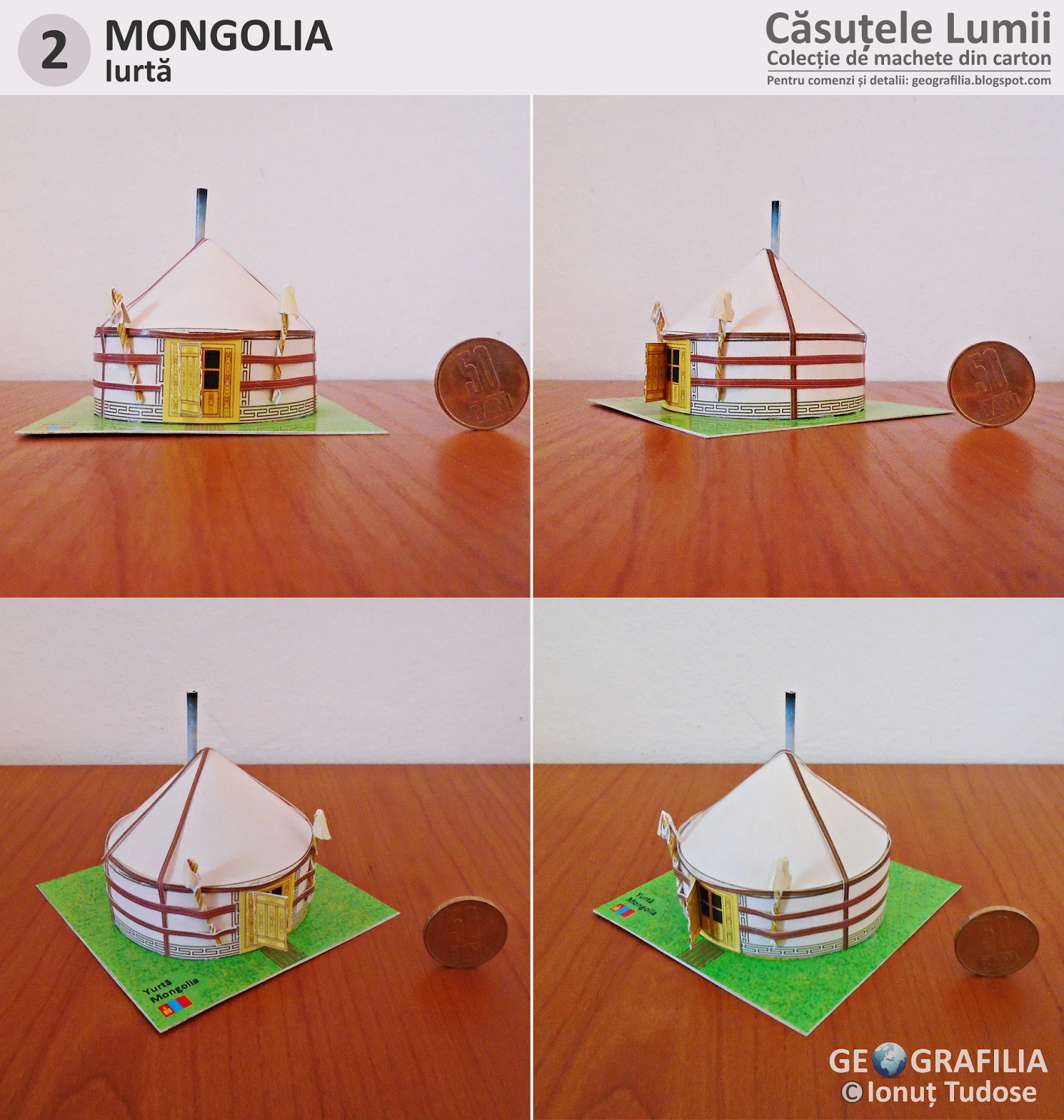 GEOGRAFILIA Căsuțele Lumii Colecție de machete din carton de Ionuț