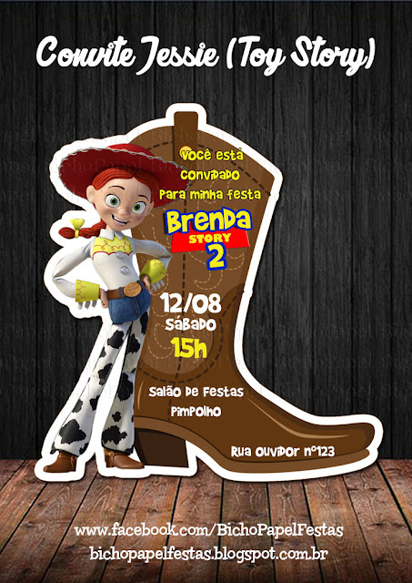 Convite Jessie Toy Story