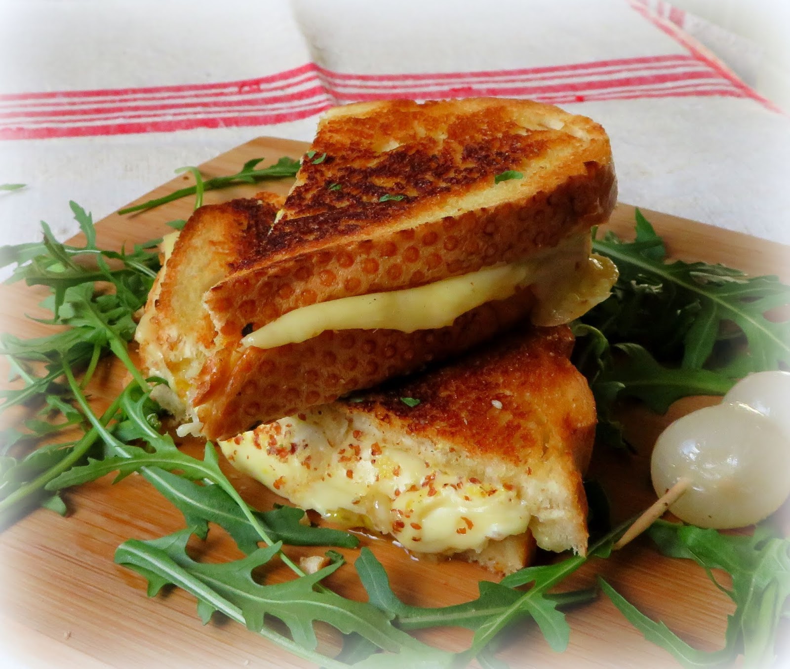 The English Kitchen Classic Grilled Cheese with Marinated Onions