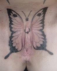 Sexy Tattoo Butterfly Design in Vagina