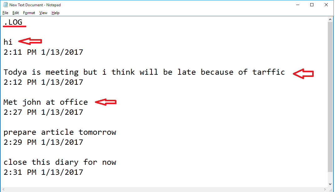 Learn New Things Make Notepad As a Personal Diary or Do To list (Auto