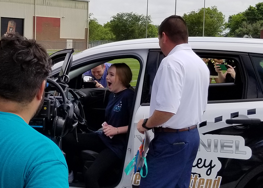 The Arkansas CW Crew Student at Bentonville High School Wins Car as