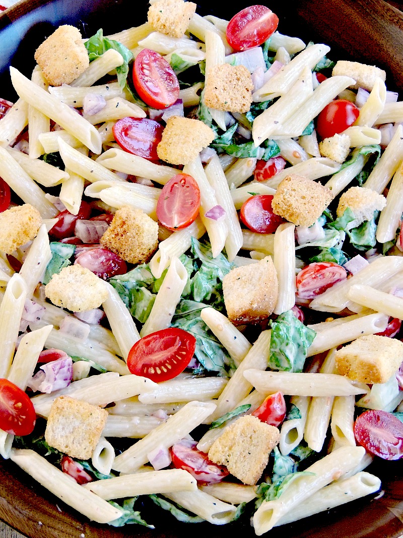 Caesar Salad Pasta Bobbi's Kozy Kitchen