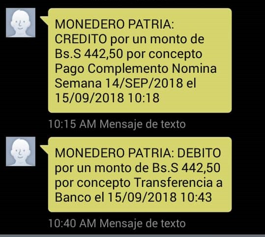 MONEDERO PATRIA: Pago segunda fracción del complemento nómina Semana 14/SEP/2018 MONEDERO PATRIA: Pago segunda fracción del complemento nómina Semana 14/SEP/2018