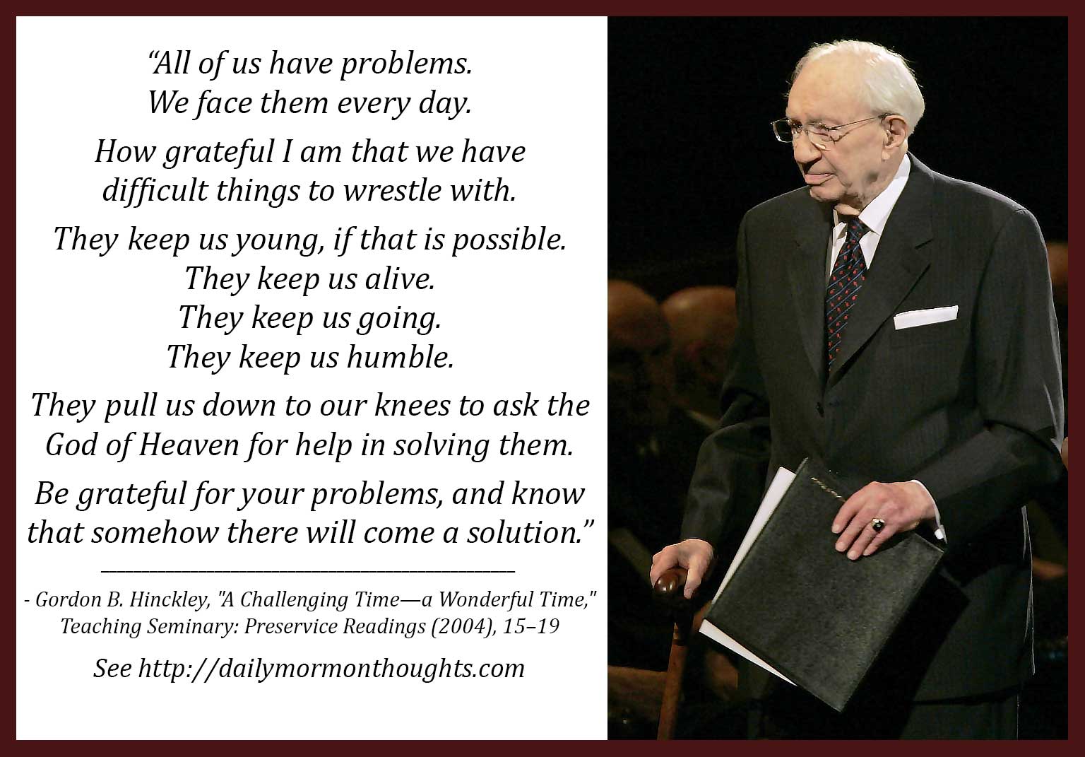 Daily Thought From Modern Prophets February 2019