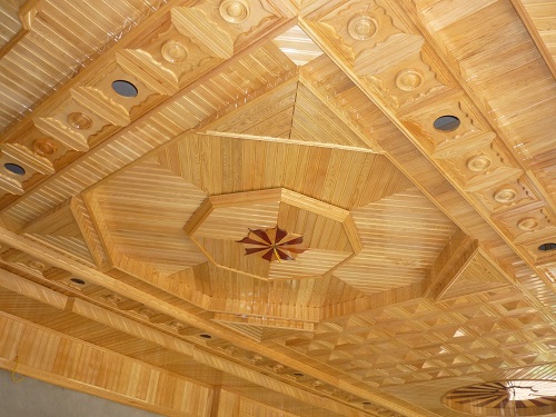 Giá 1m2 làm trần gỗ Công nghiệp, gỗ xoan, tự nhiên trọn gói