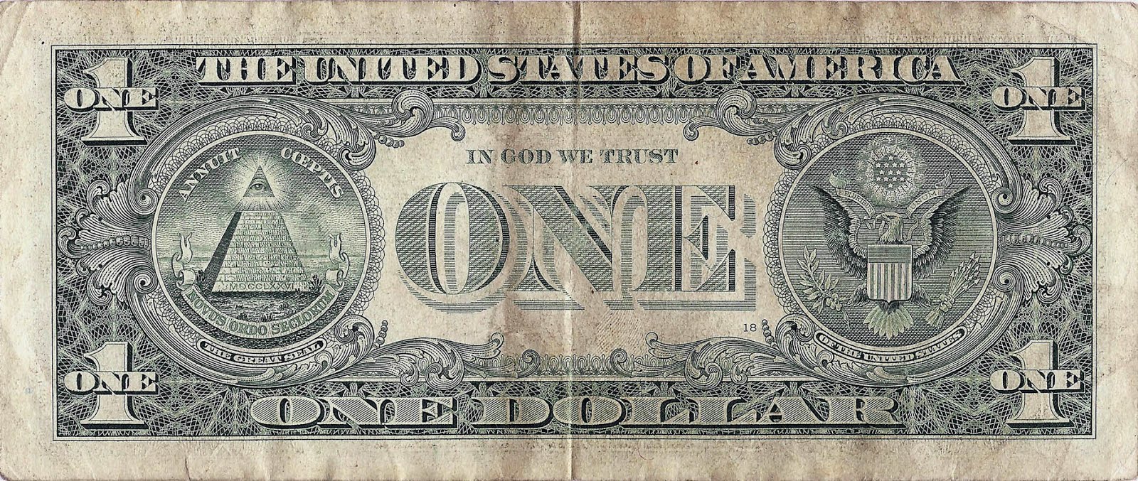 Fixa o Olho: Quais símbolos estão escondidos na nota de 1 dólar?