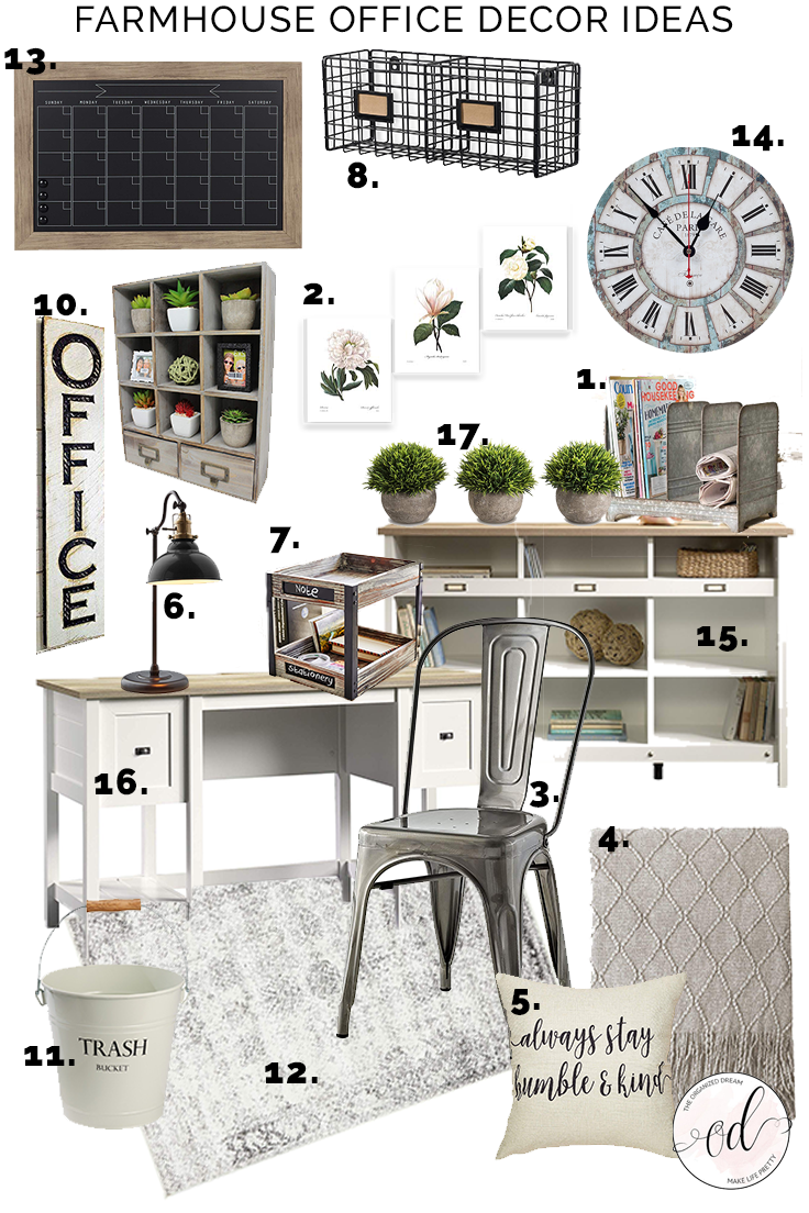 Farmhouse Office Decor Ideas On Amazon The Organized Dream