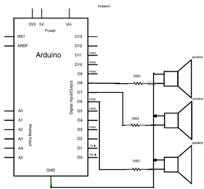 Playing tones on Multiple outputs using the tone() function ~ Arduino ...