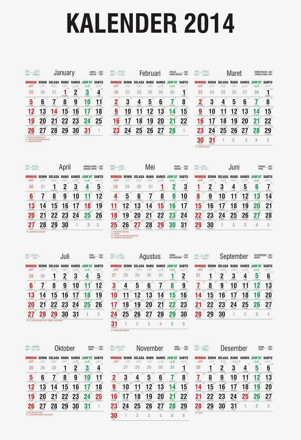 Kalender 2014 Indonesia Pdf
