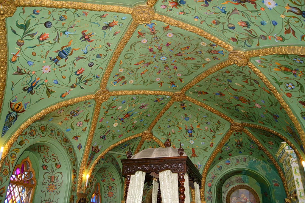 теремной дворец московского кремля интерьер. теремной дворец московского кремля внутри. роспись царских палат. расписные царские палаты. особняк купца игумнова.